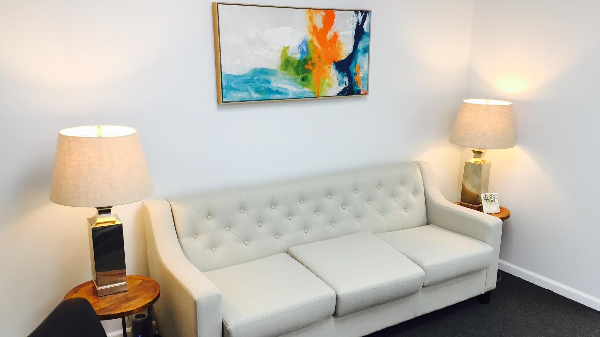 couch and painting in Lifescape Law & Development office interior